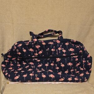 Vera Bradley Navy Flamingo Travel Bag